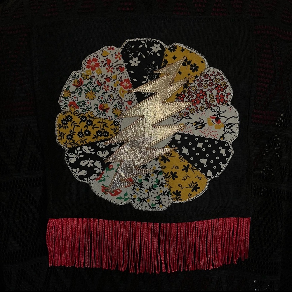 Fringe wrap mandala gold bolt stealie SYF dead company sphere grateful PitS❤️⚡️🖤 - Picture 6 of 10